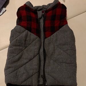 Fierce Frank Gray and Red Plaid Quilted Vest 2T
